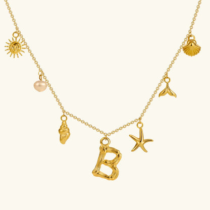 [Royal Vicky]Avaria Ocean Initial Necklace