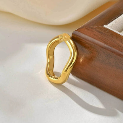 [Royal Vicky]Lunaria Gold Wave Ring