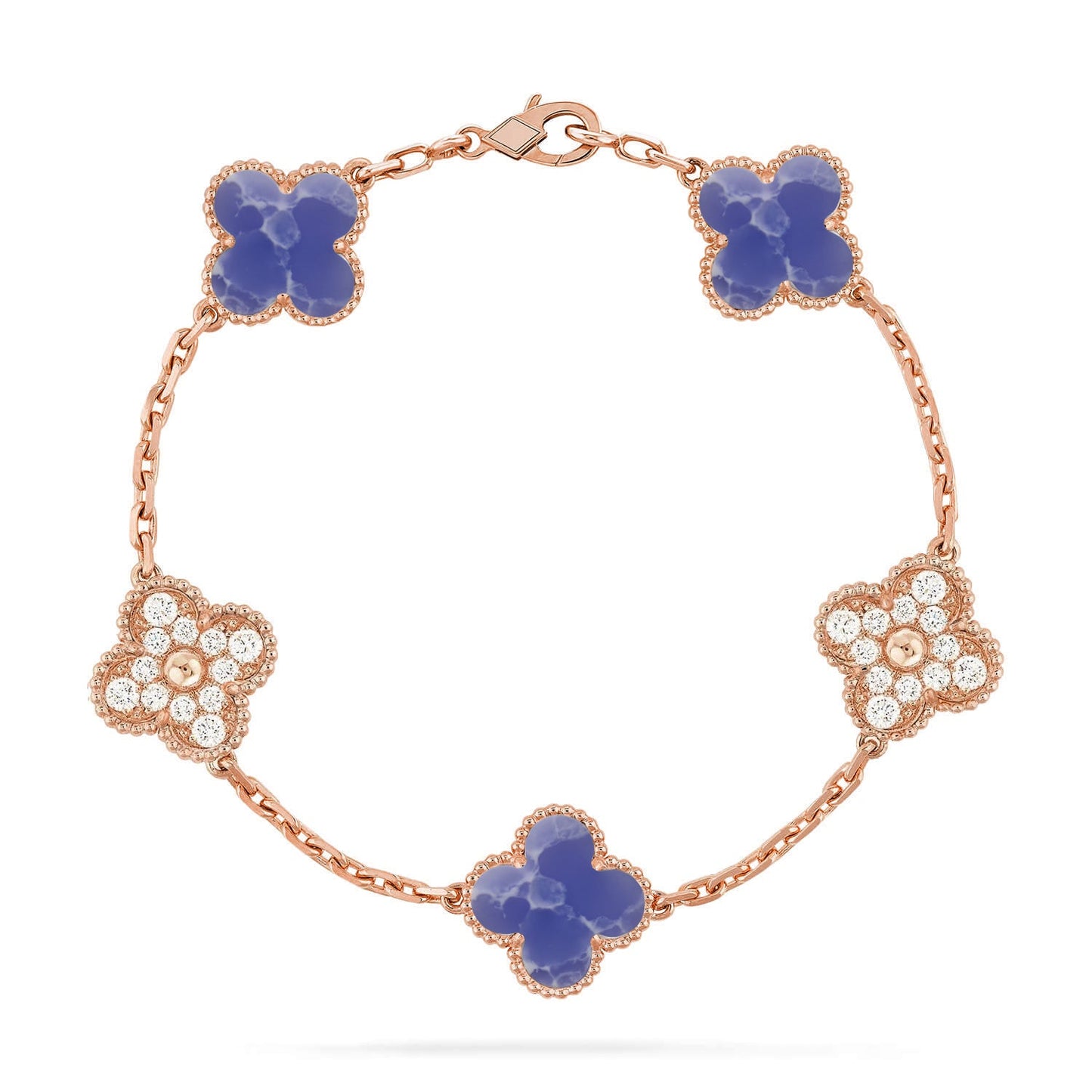 [Vicky]CLOVER 5 MOTIF BLUE VEINS BRACELET COLLECTION