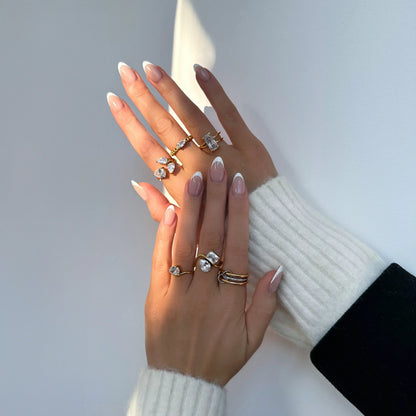 [Royal Vicky]Chastity Diamond Ring Stack
