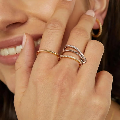[Royal Vicky]Ivy Stacked Diamond Ring