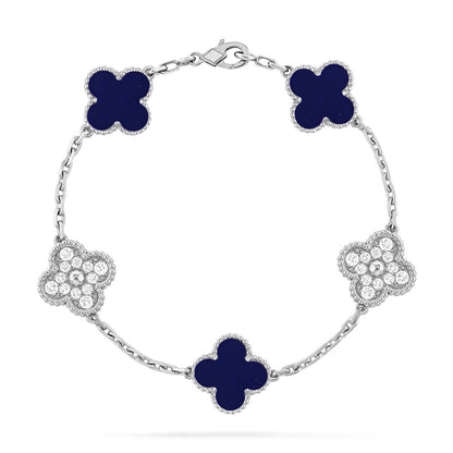 [Vicky]CLOVER 5 MOTIF LAPIS LAZULI BRACELET COLLECTION