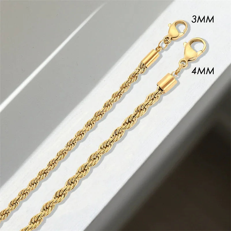 [Royal Vicky]Bianca Rope Chain Gold Necklace