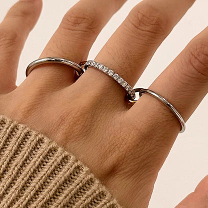 [Royal Vicky]Desiree Stacked Diamond Ring