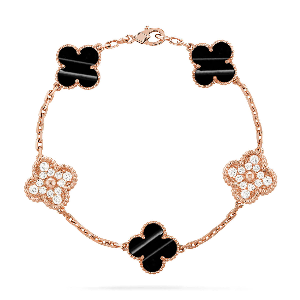 [Vicky] CLOVER 5 MOTIF PULSAR STONE BRACELET COLLECTION