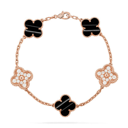 [Vicky] CLOVER 5 MOTIF PULSAR STONE BRACELET COLLECTION