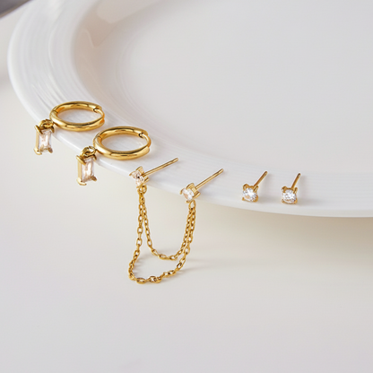[Royal Vicky]Dina Essential Diamond Earrings Bundle