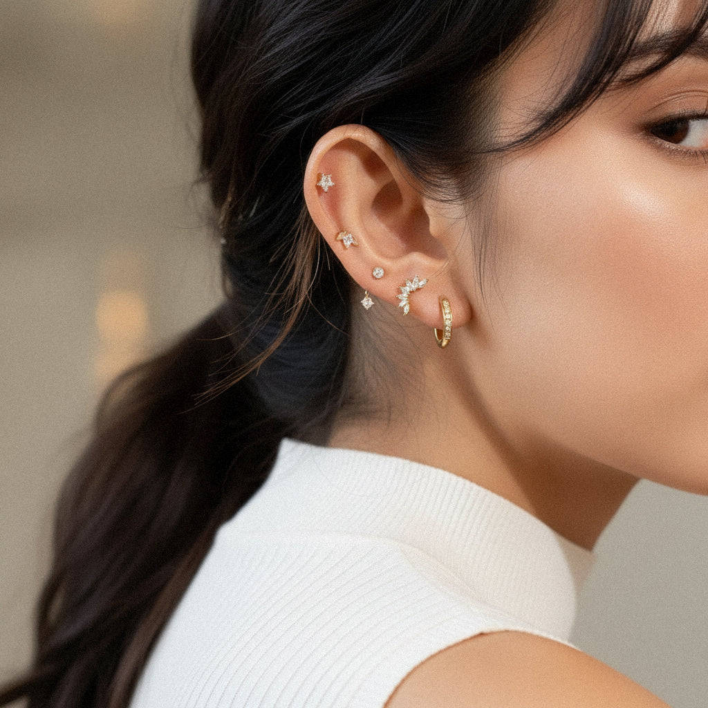 [Royal&Vicky]Essentielles Diamantohrring-Bundle