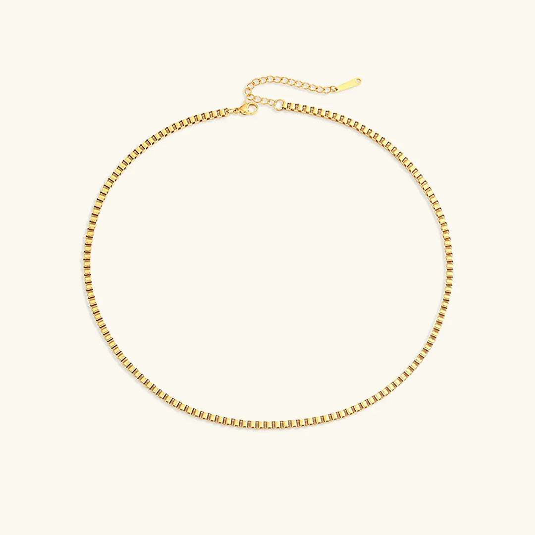 [Royal Vicky]Danica Box Chain Gold Necklace