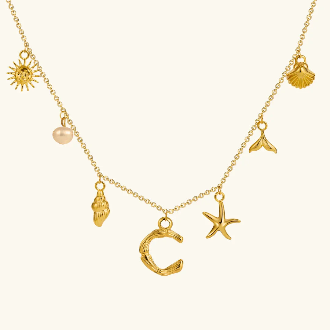 [Royal Vicky]Avaria Ocean Initial Necklace