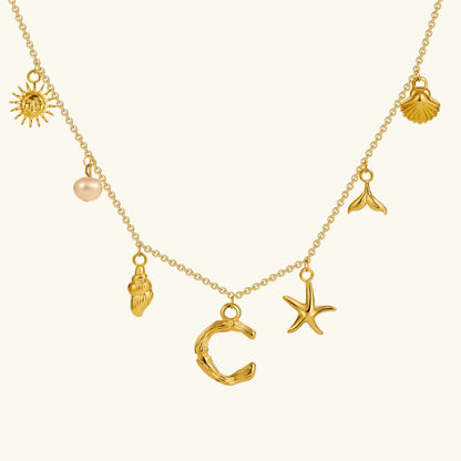 [Royal Vicky]Avaria Ocean Initial Necklace