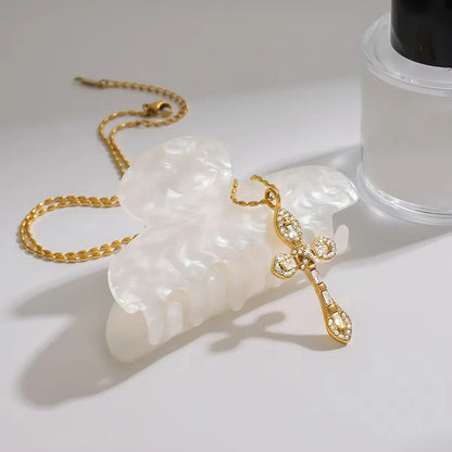 [Royal Vicky]Olea Diamond Crucifix