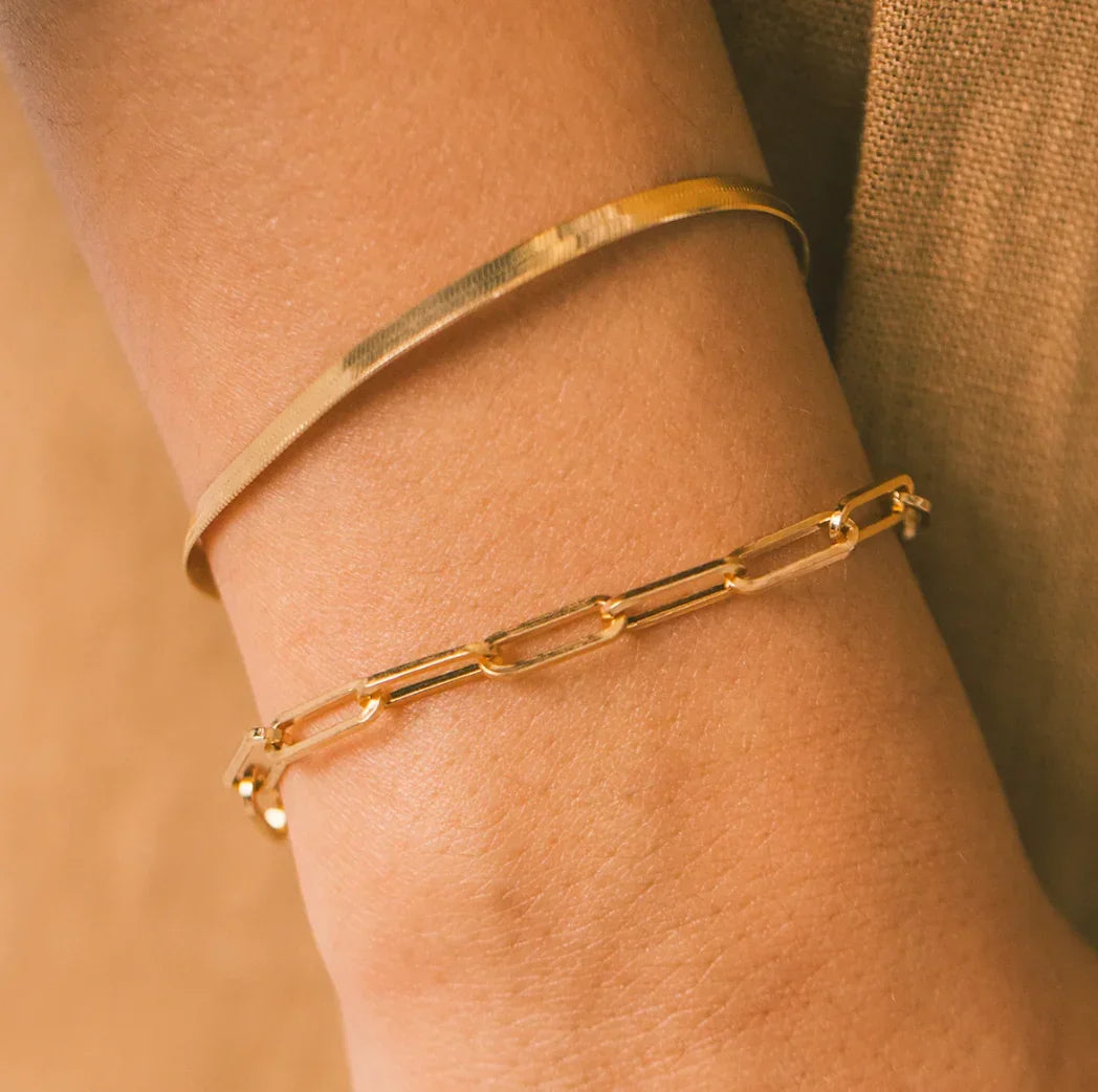[Royal Vicky]Eloise Gold Paperclip Bracelet