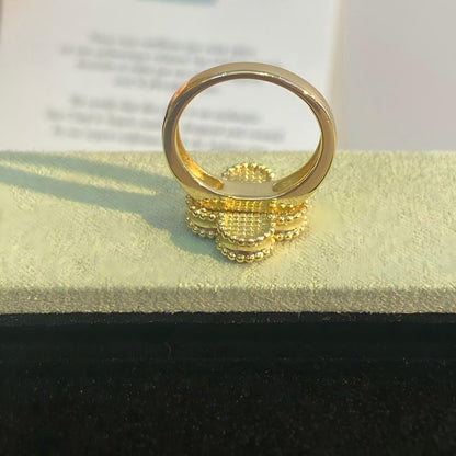 [Vicky]NEW CLOVER PINK ENAMEL RINGS