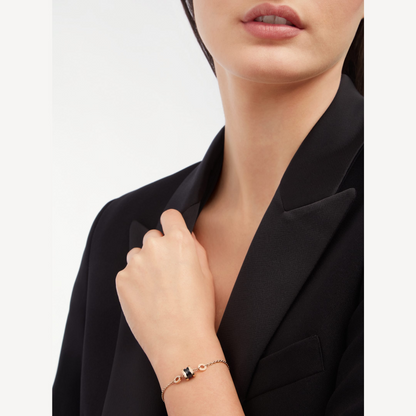 [Vicky]ZERO 1 SOFT PINK GOLD AND BLACK CERAMIC BRACELET