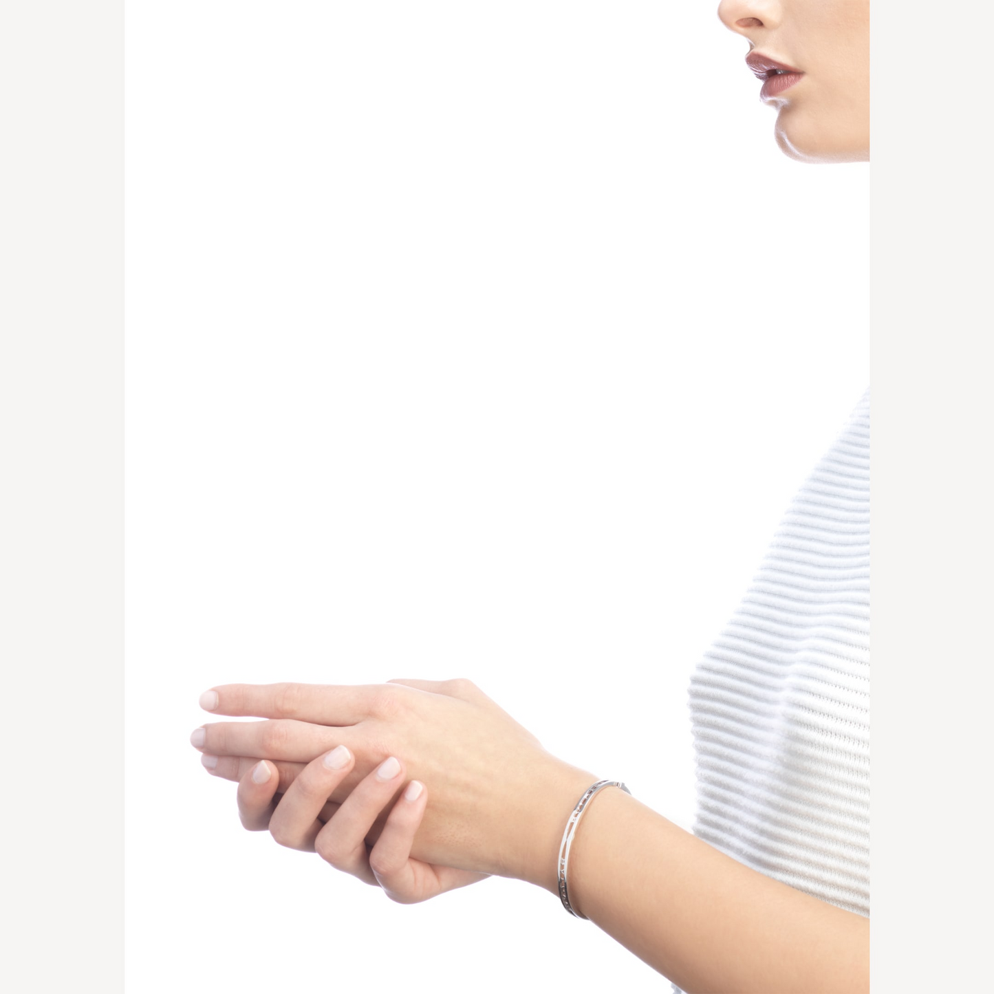 [Vicky]ZERO 1 SPIRAL LOGO SILVER BRACELET