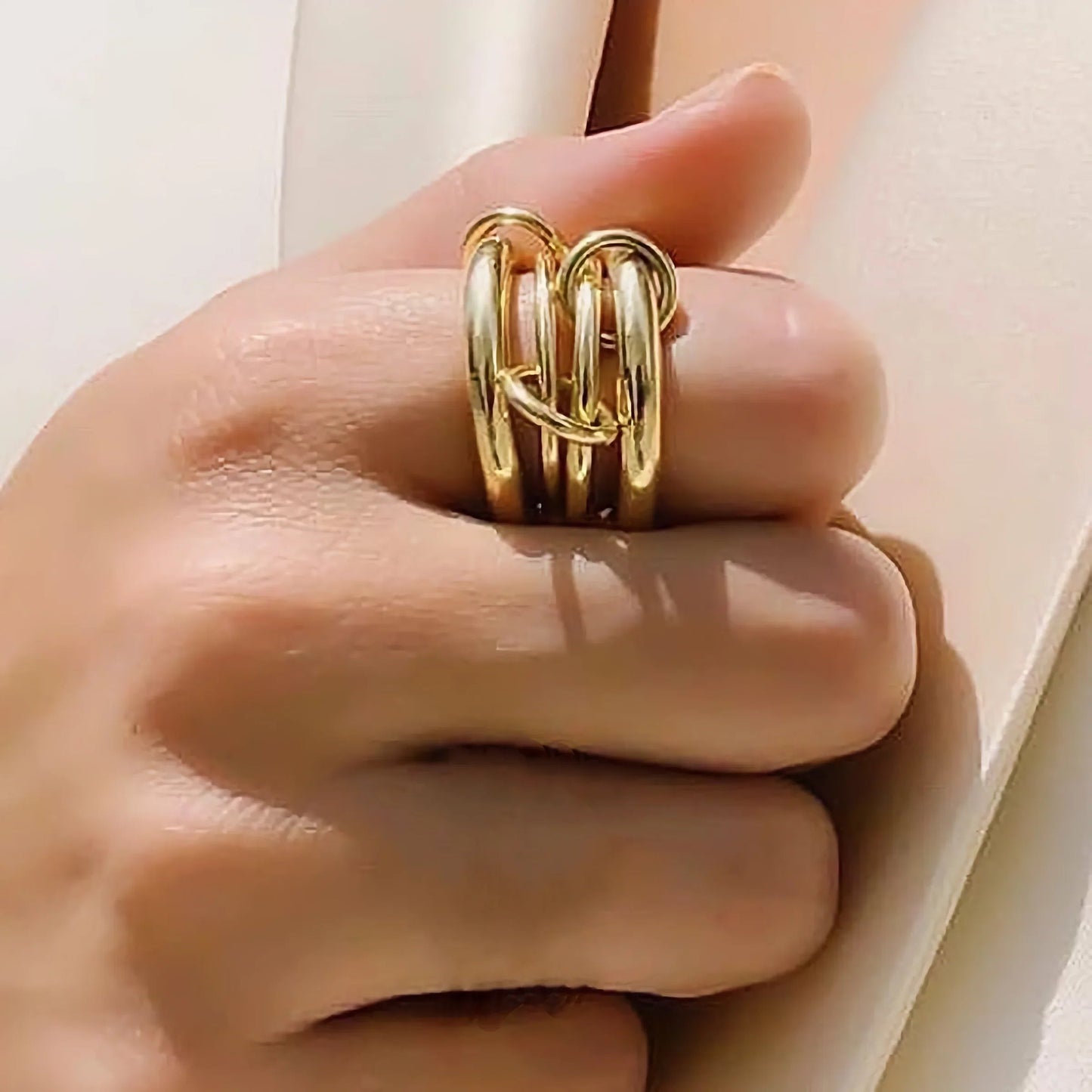[Royal Vicky]Alexandria Two-Tone Stacked Ring