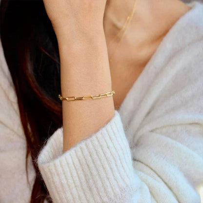 [Royal Vicky]Eloise Gold Paperclip Bracelet
