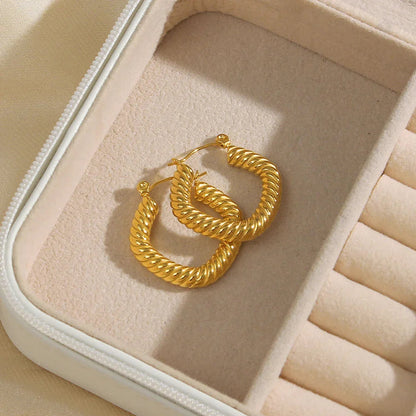 [Royal Vicky]Emani Twist Square Earrings
