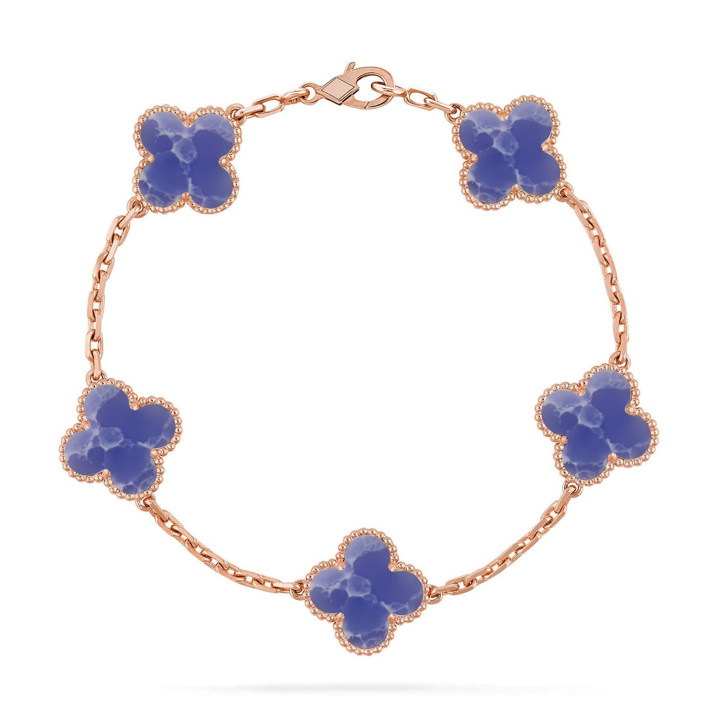[Vicky]CLOVER 5 MOTIF BLUE VEINS BRACELET COLLECTION