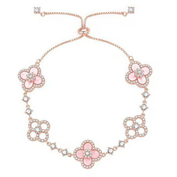 [Royal&Vicky]CLOVER 5 MOTIF PINK BLUE RED WHITE BRACELET