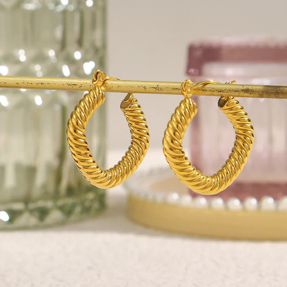 [Royal Vicky]Emani Twist Square Earrings