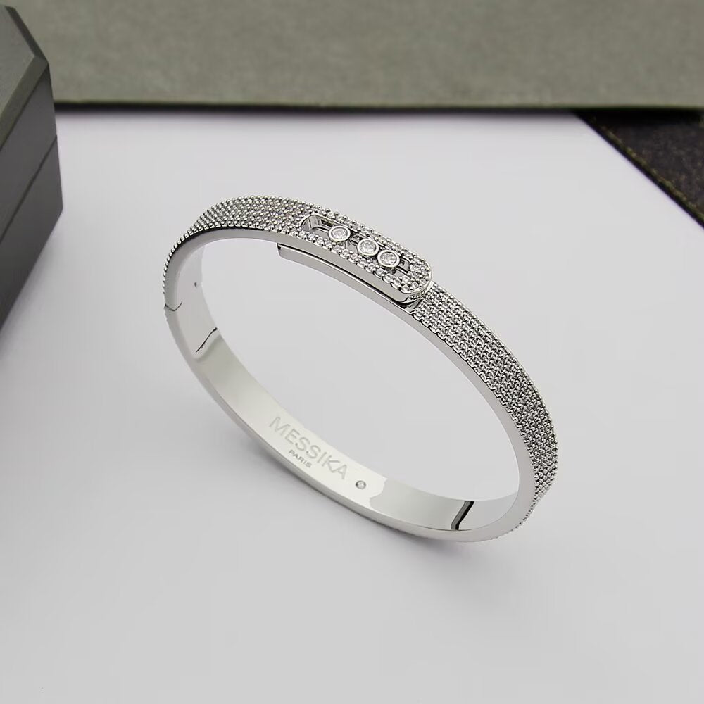 [Vicky]Move Noa Full Pavé Diamond Bangle Bracelet