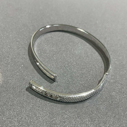 [Vicky]Move Noa Rose Gold Pavé Diamond Bangle Bracelet