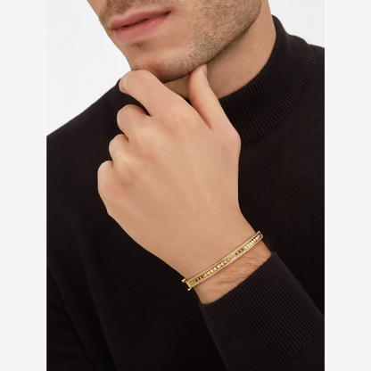 [Vicky]ZERO 1 SPIRAL AND PAVED DIAMOND GOLD BRACELET