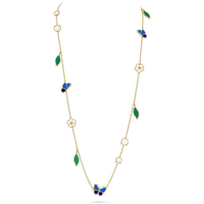 [Vicky]LUCKY SPRING BUTTERFLY 15 FLOWER NECKLACE