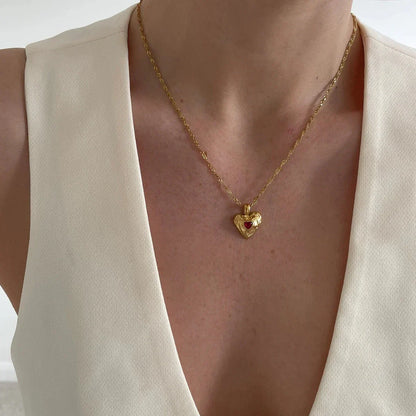 [Royal Vicky]Vesper Gold Heart Necklace