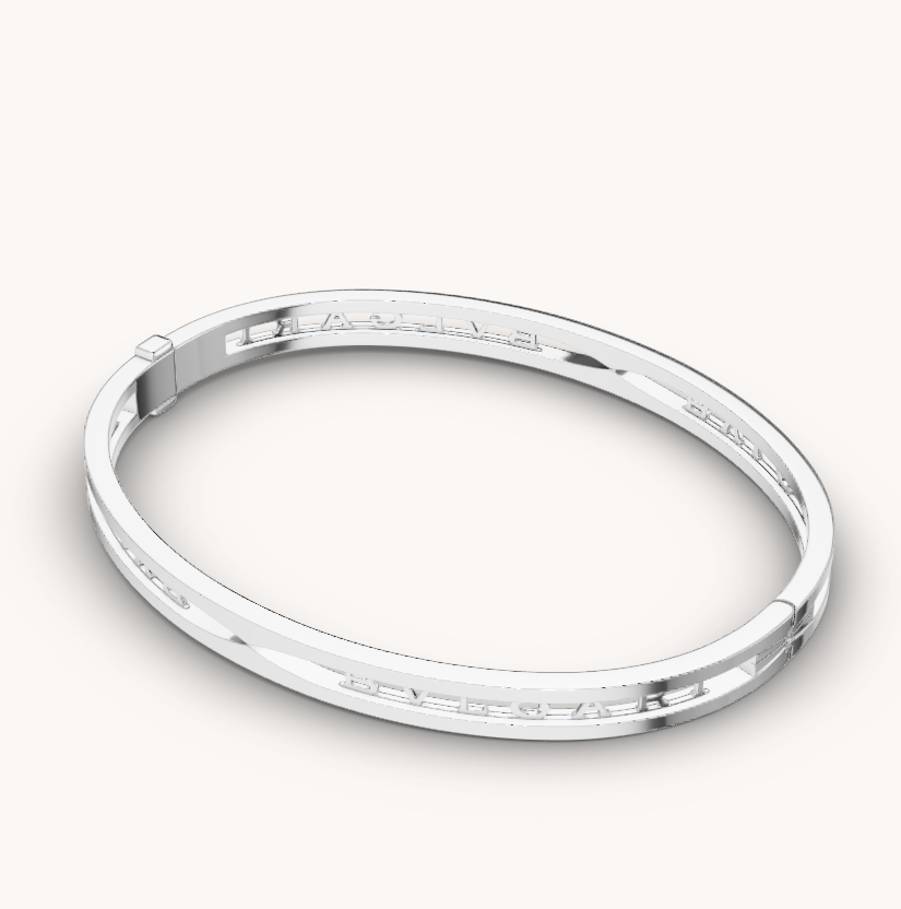 [Vicky]ZERO 1 SPIRAL LOGO SILVER BRACELET