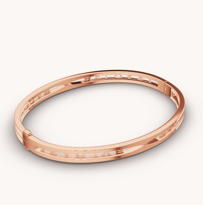 [Vicky]ZERO 1 SPIRAL LOGO PINK GOLD BRACELET