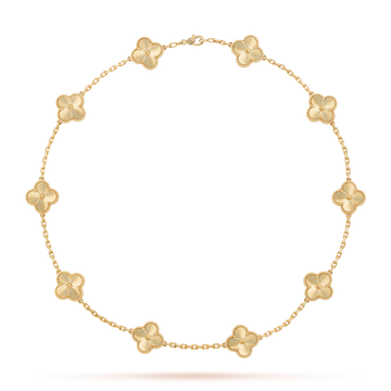 [Royal&Vicky]CLOVER 10 MOTIFS LASER NECKLACE