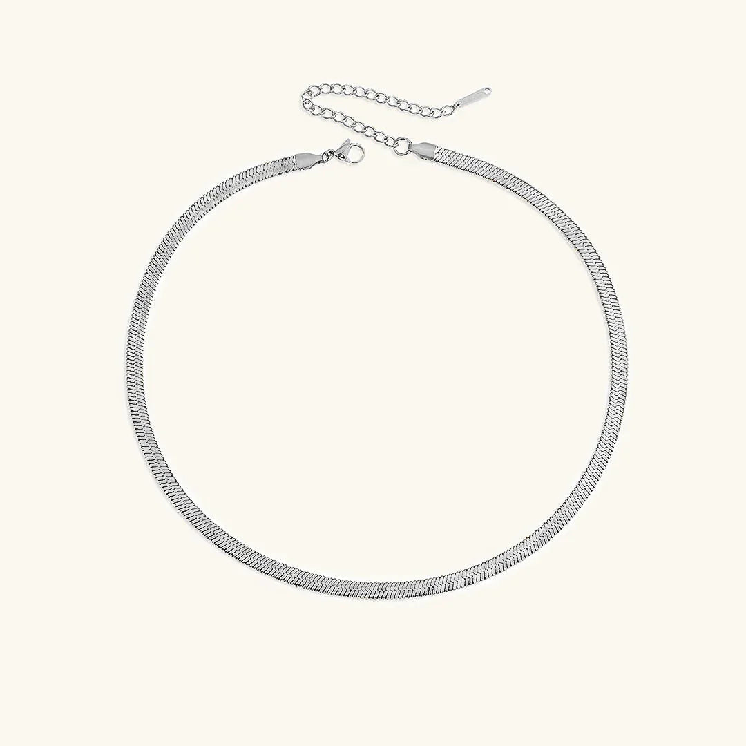 [Royal Vicky]Elizabeth Gold Herringbone Necklace