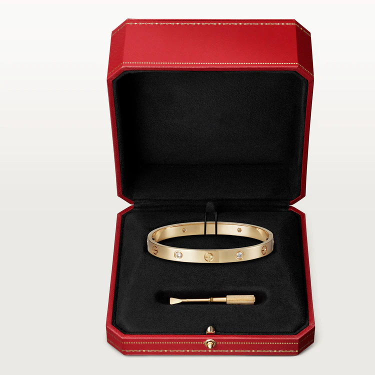 [Royal&Vicky]LOVE BRACELET 6.1MM 4 DIAMONDS