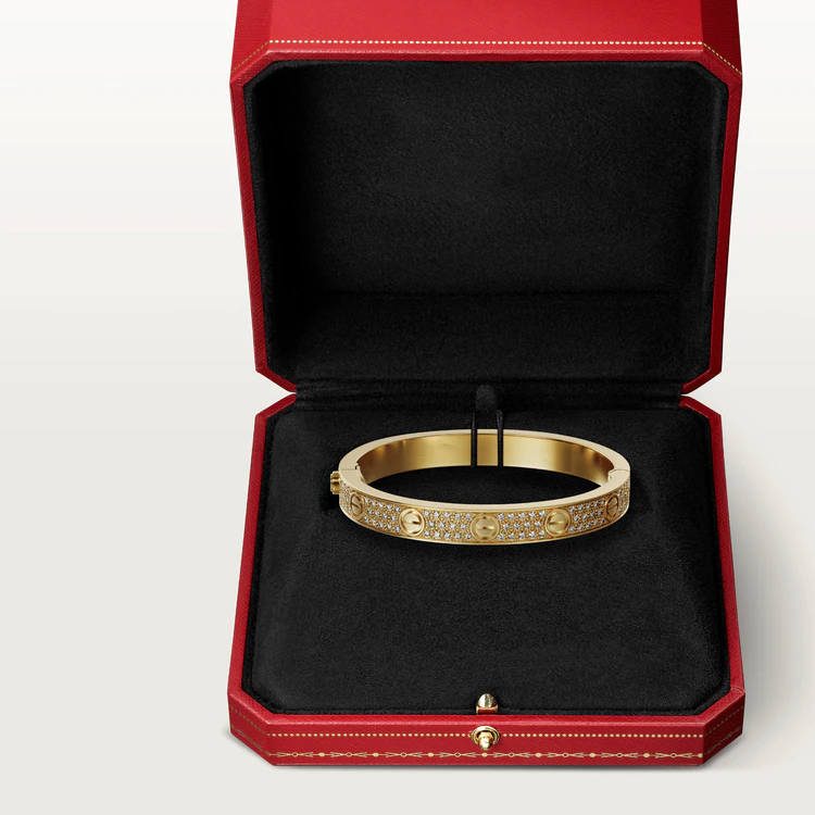 [Royal&Vicky]LOVE BRACELET 6.1MM DIAMOND-PAVED