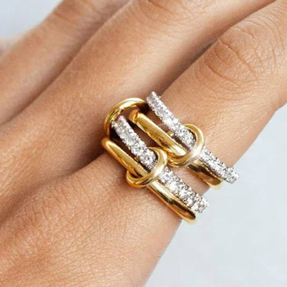 [Royal Vicky]Juno Stacked Diamond Ring