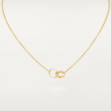 [Royal&Vicky]LOVE NECKLACE DOUBLE RING GOLD