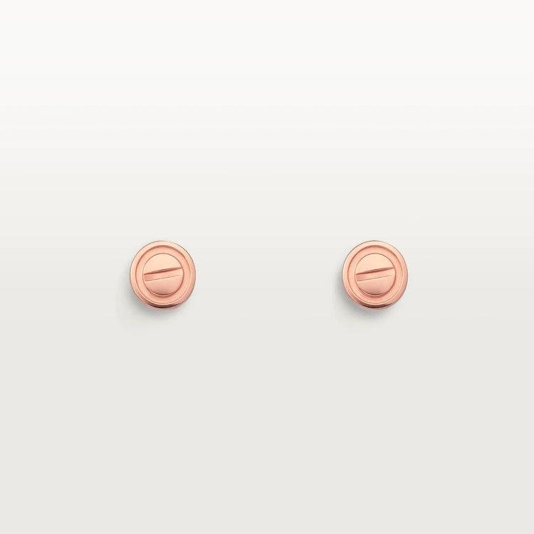 [Royal&Vicky]LOVE EARRINGS PINK GOLD 10MM