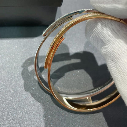 [Vicky]Move Noa Rose Gold Pavé Diamond Bangle Bracelet