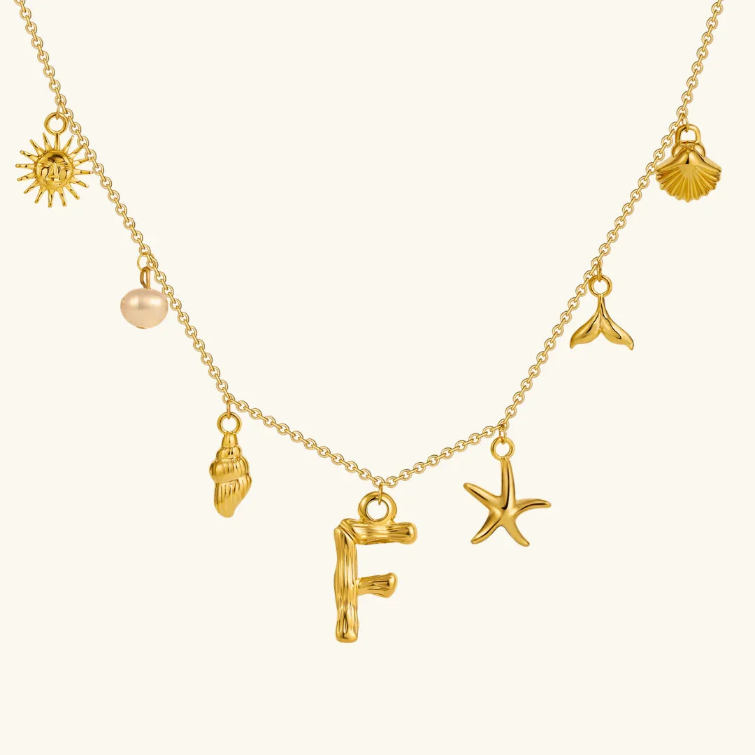 [Royal Vicky]Avaria Ocean Initial Necklace