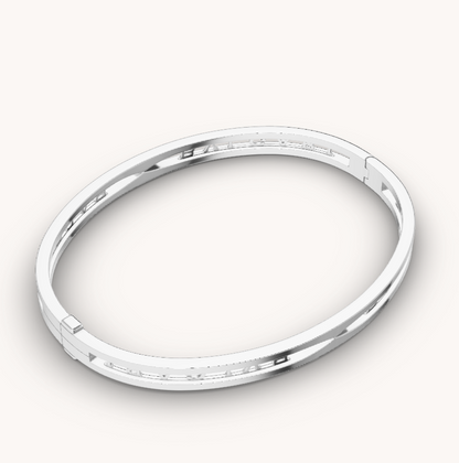 [Vicky]ZERO 1 SPIRAL LOGO SILVER BRACELET