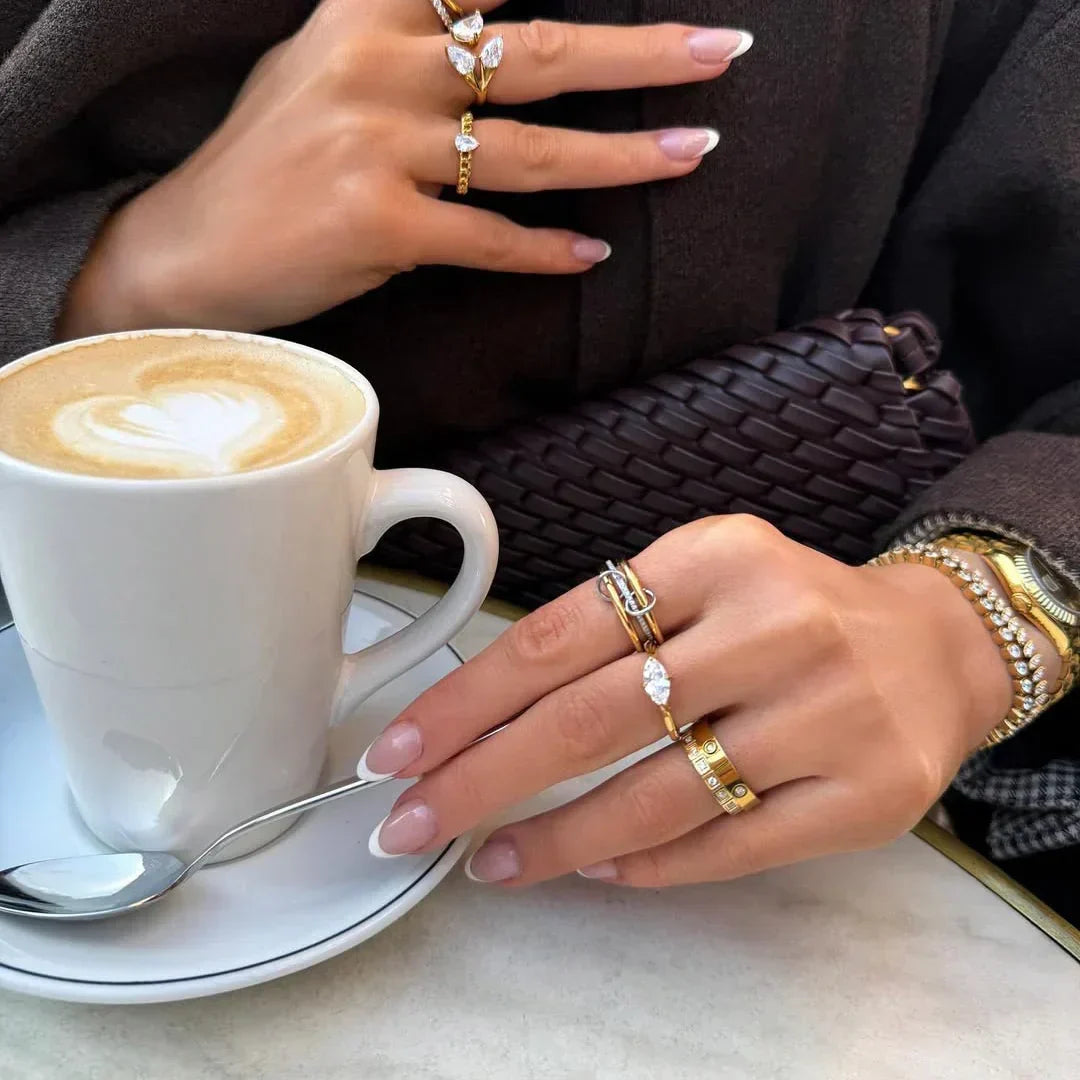 [Royal&Vicky]Chastity Diamantringstapel