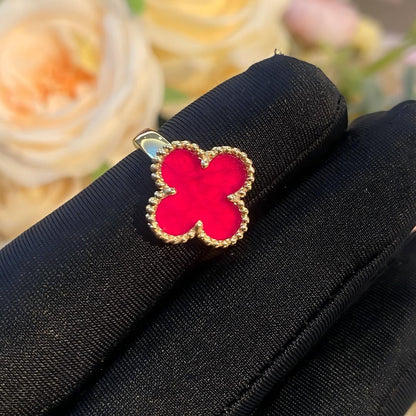[Vicky]NEW CLOVER PINK ENAMEL RINGS