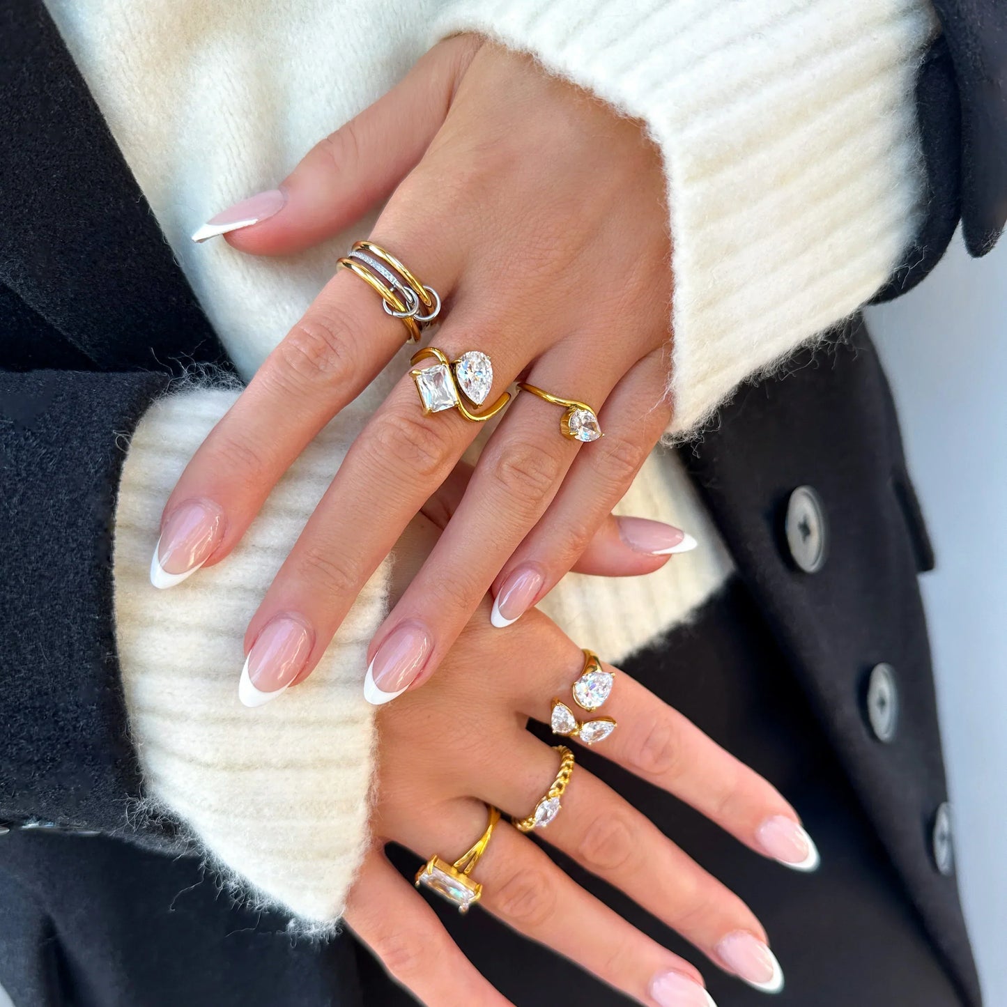 [Royal Vicky]Chastity Diamond Ring Stack