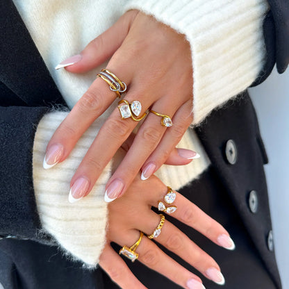 [Royal Vicky]Chastity Diamond Ring Stack