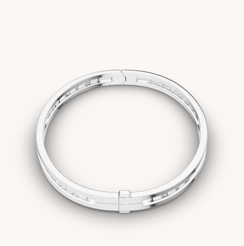 [Vicky]ZERO 1 SPIRAL LOGO SILVER BRACELET