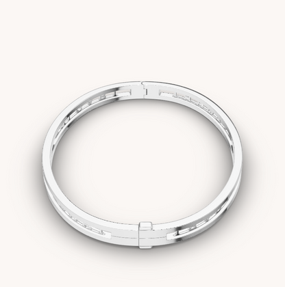 [Vicky]ZERO 1 SPIRAL LOGO SILVER BRACELET