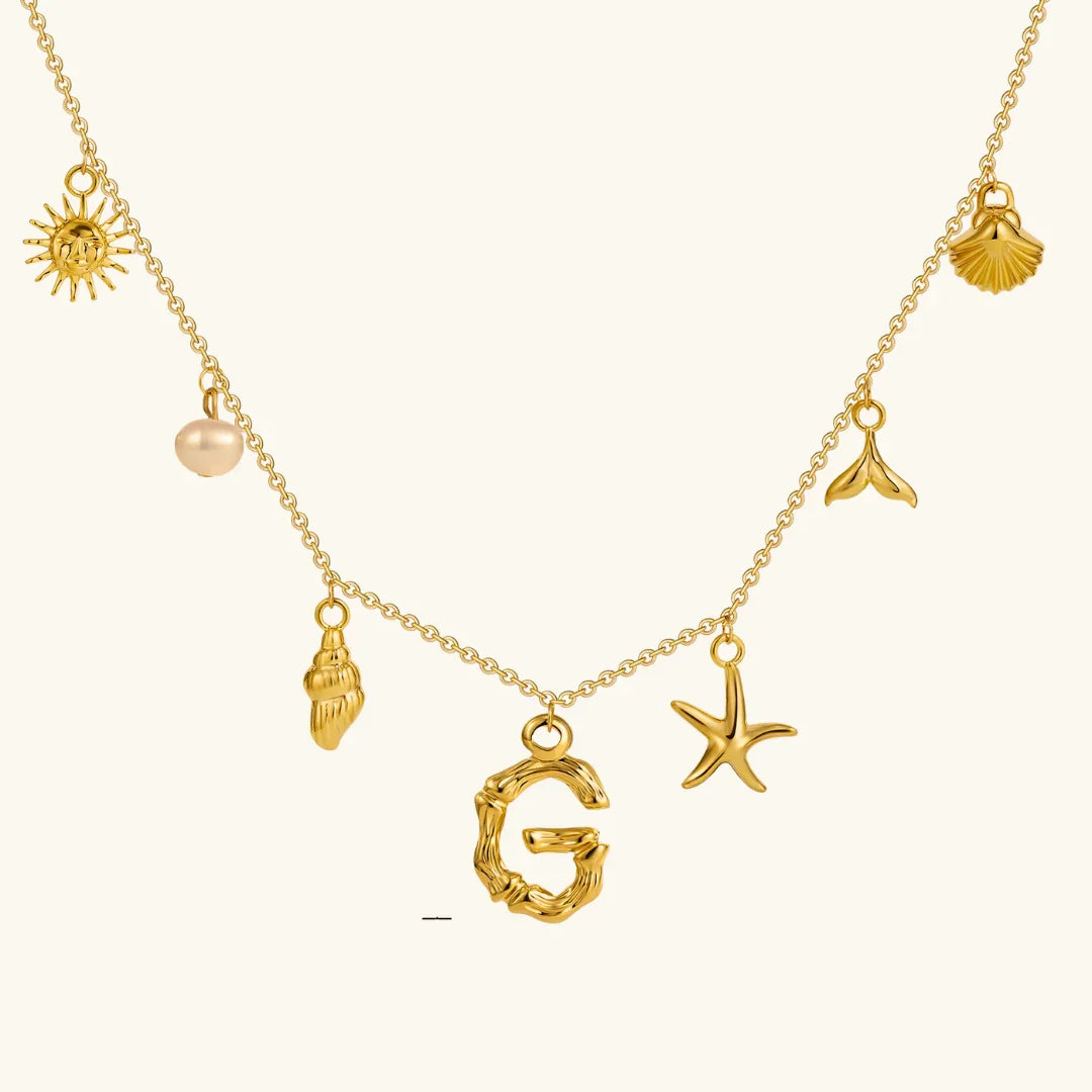 [Royal Vicky]Avaria Ocean Initial Necklace